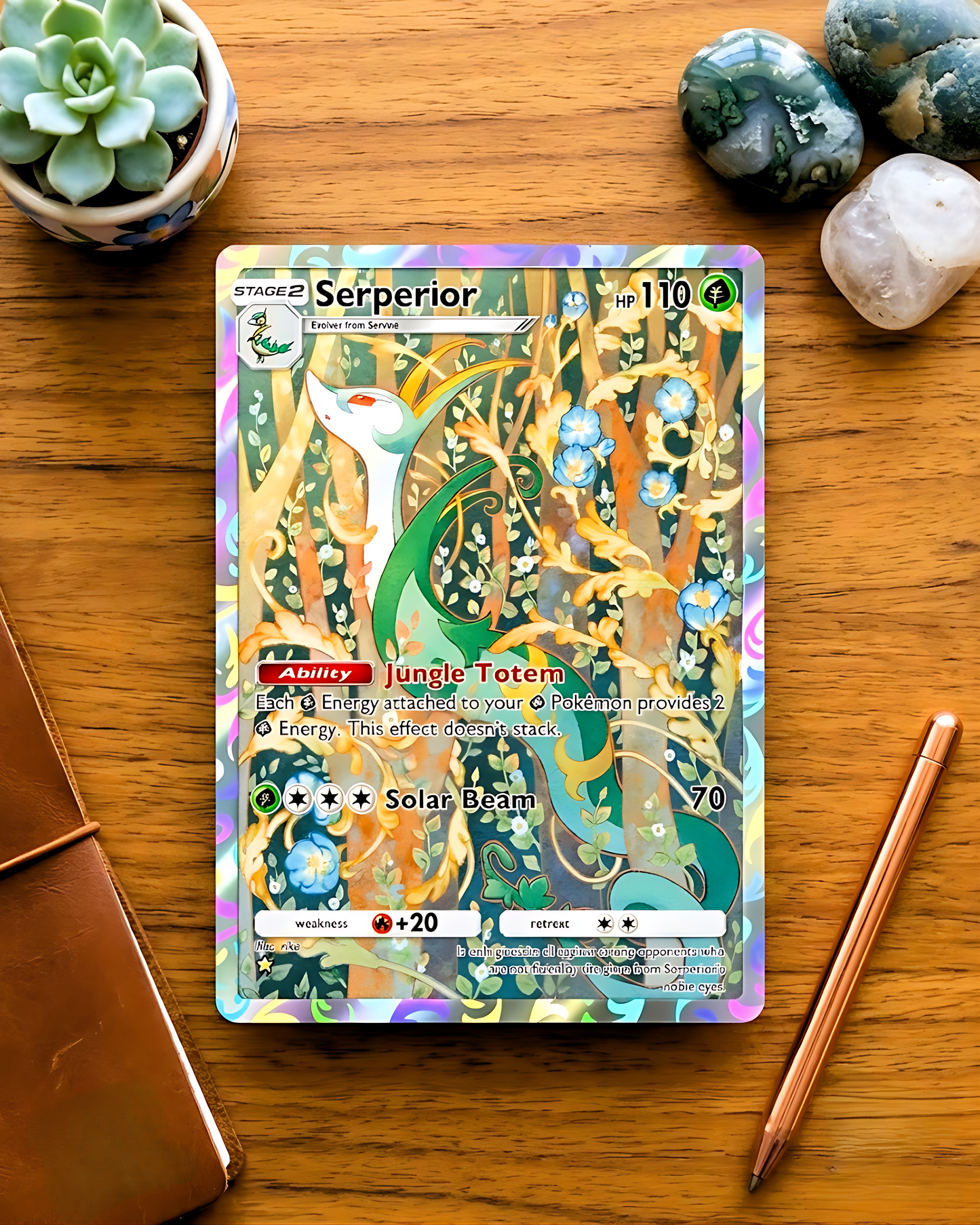 TCG Pocket Physical Custom Card | Serperior A1a-070 – Mythical Island