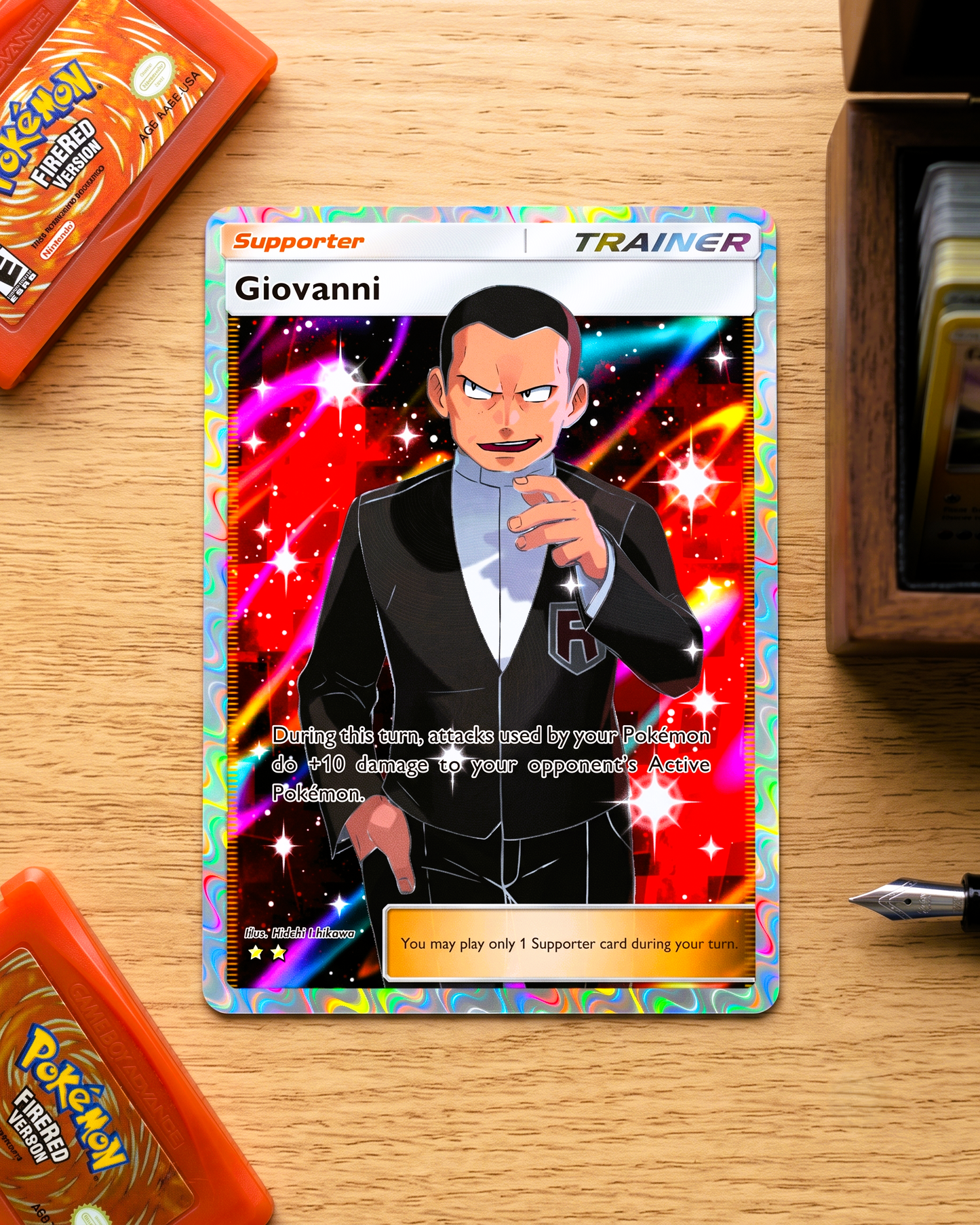 TCG Pocket Physical Custom Card | Trainer Giovanni Full Art A1-270 – Genetic Apex
