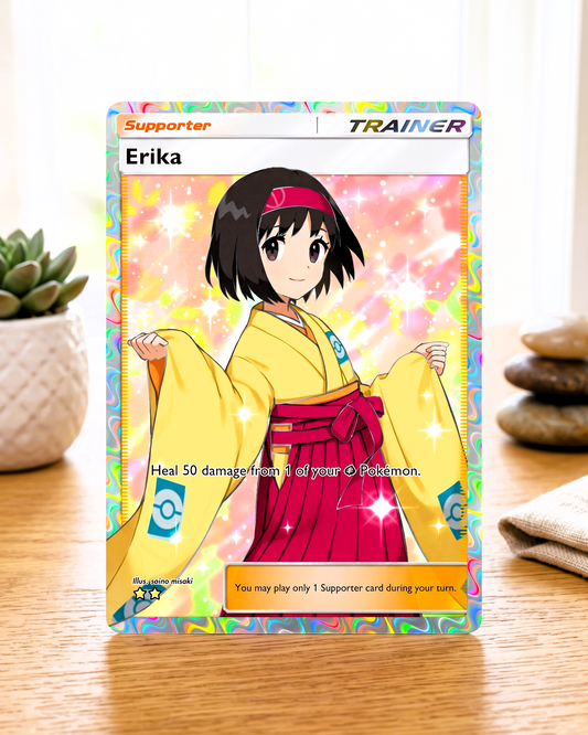 TCG Pocket Physische Custom Card | Trainerin Erika Full Art A1-266 – Genetic Apex