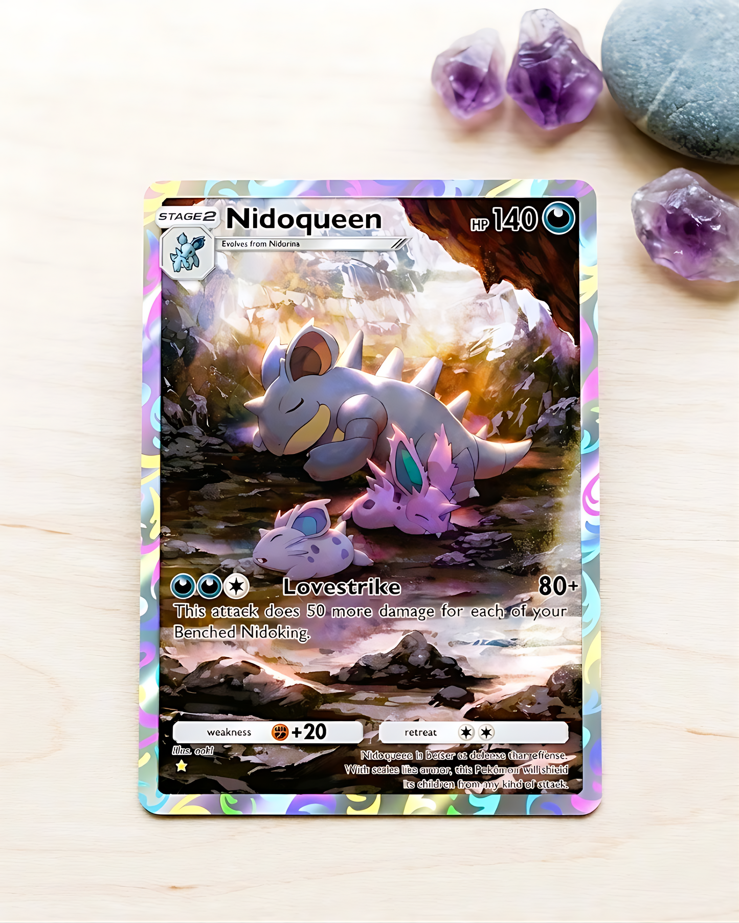 TCG Pocket Physical Custom Card | Nidoqueen A1-240 – Genetic Apex