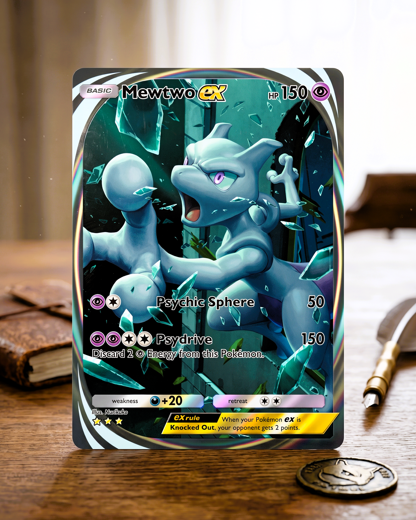TCG Pocket Physical Custom Card | Mewtwo EX Immersive A1-282 – Genetic Apex