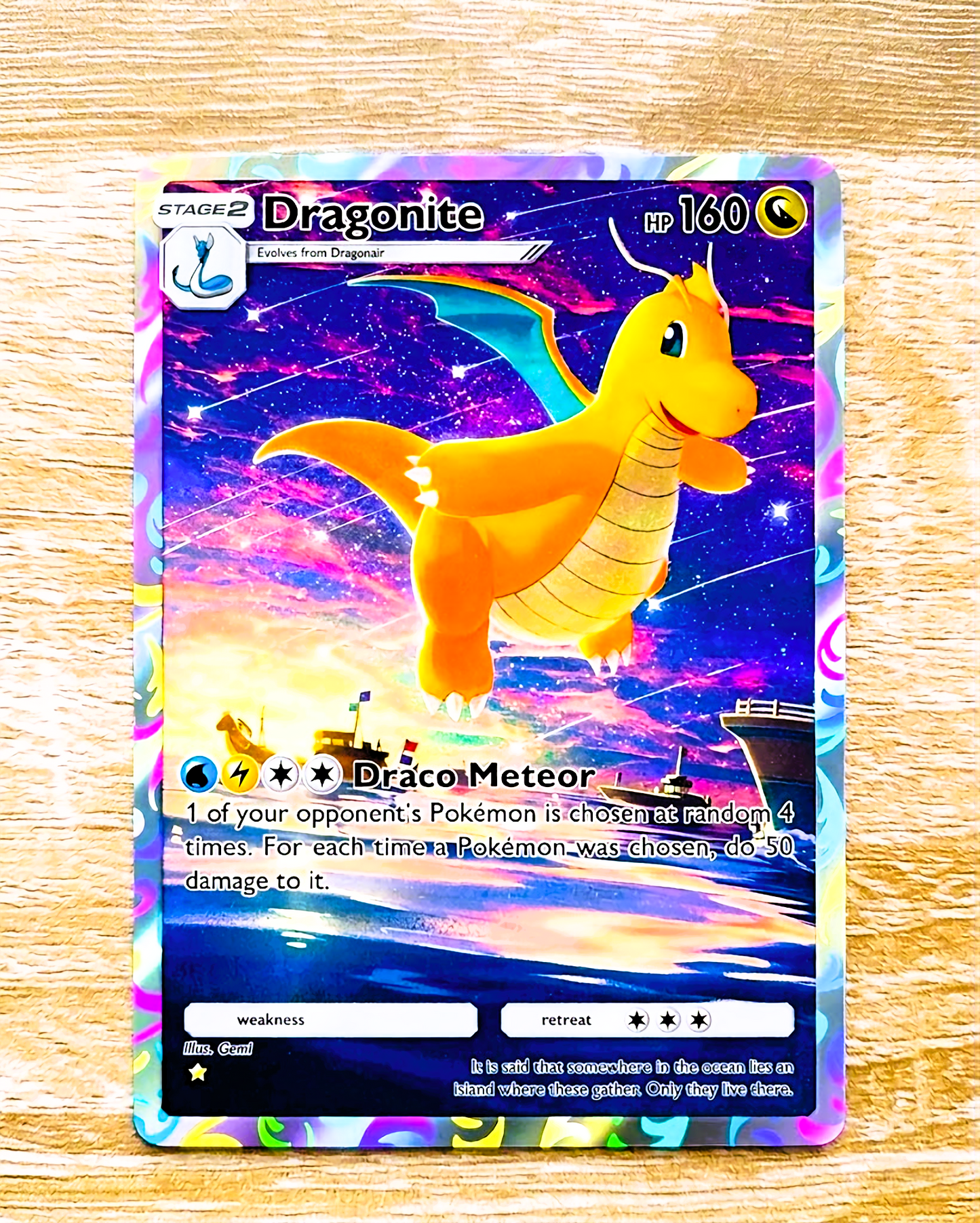 TCG Pocket Physical Custom Card | Dragonite A1-244 – Genetic Apex