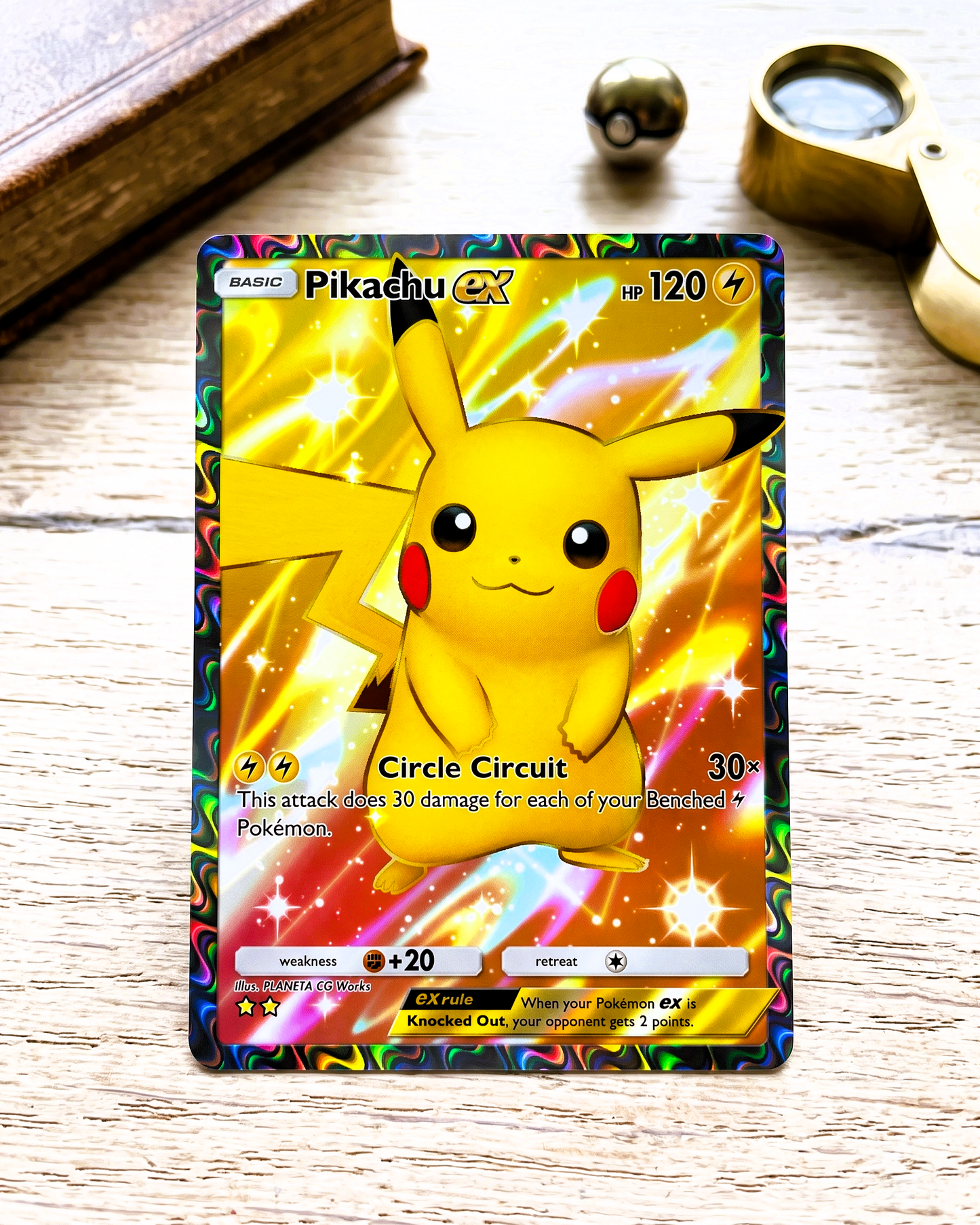 TCG Pocket Physical Custom Card | Pikachu EX Full Art A1-259 – Genetic Apex