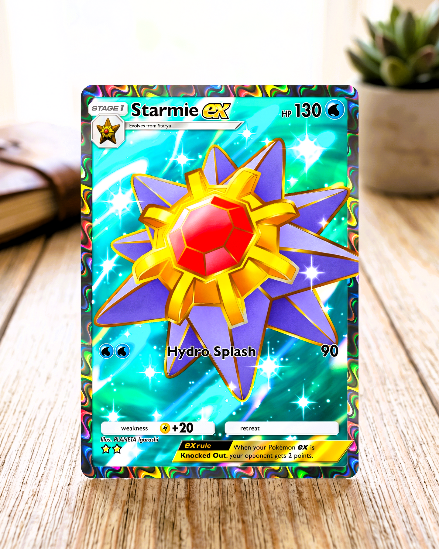 TCG Pocket Physische Custom Karte | Starmie EX Full Art A1-257 – Genetic Apex