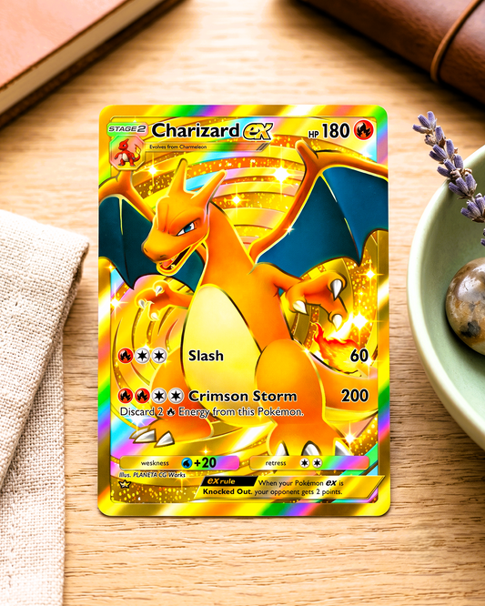 TCG Pocket Physical Custom Card | Charizard EX Gold A1-284 – Genetic Apex