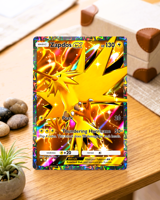 TCG Pocket Physische Custom-Karte | Zapdos EX Full Art A1-260 – Genetic Apex