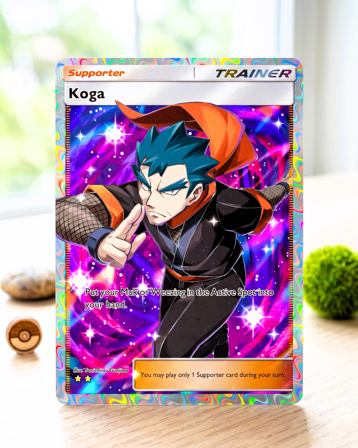TCG Pocket Physische Custom Karte | Trainer Koga Full Art A1-269 – Genetic Apex