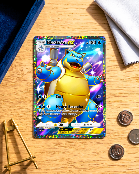 Carte physique personnalisée TCG Pocket | Tortank EX Full Art A1-256 – Genetic Apex