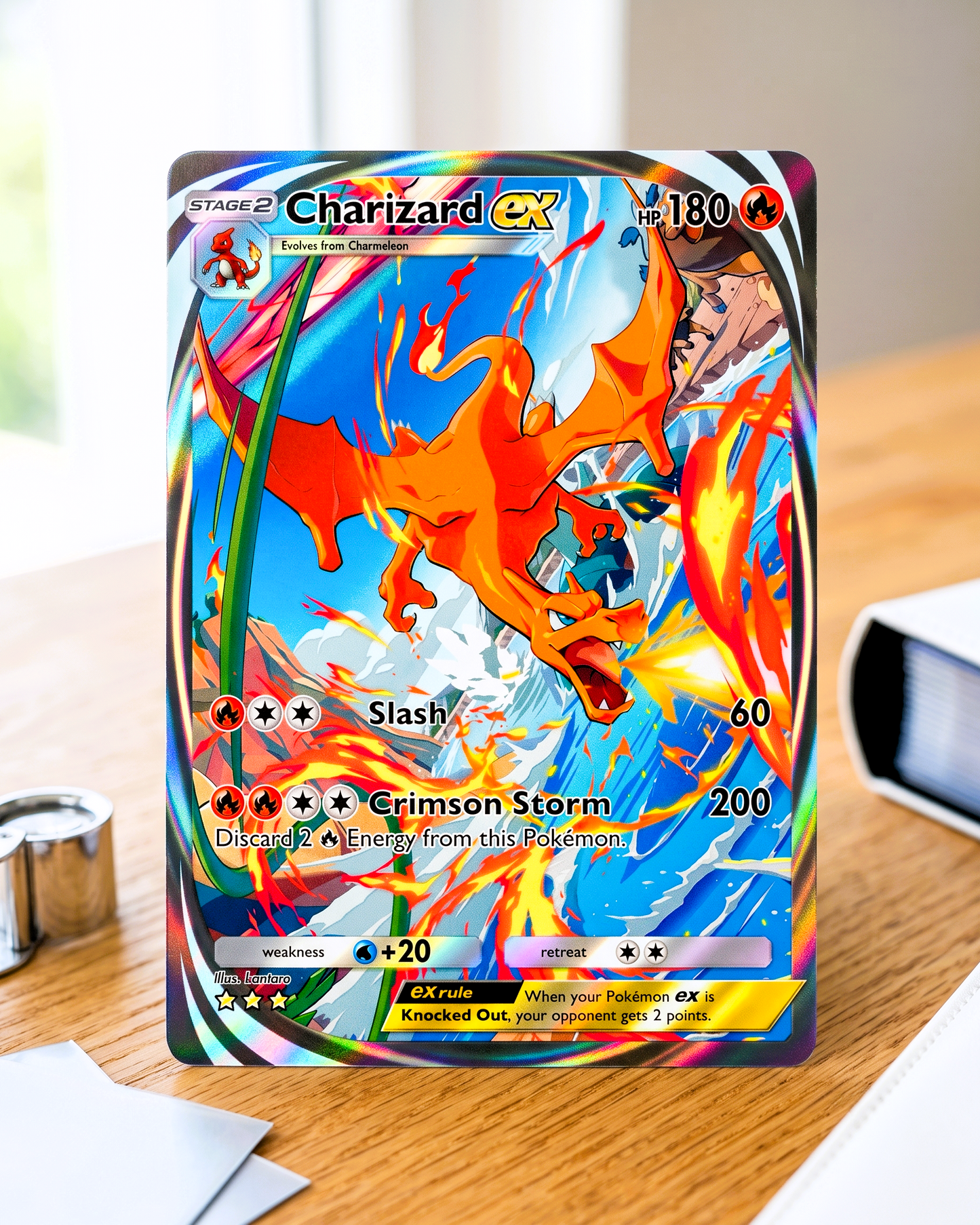 Carte personnalisée physique TCG Pocket | Dracaufeu EX Immersif A1-280 – Sommet Génétique
