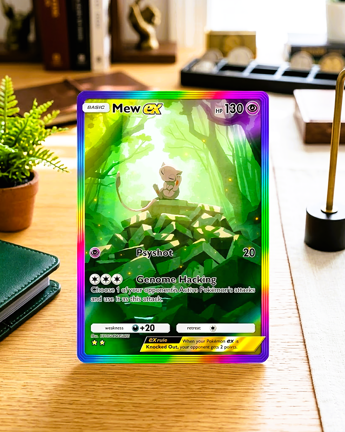 Carte physique personnalisée TCG Pocket | Mew EX Arc-en-ciel A1a-083 – Mythical Island