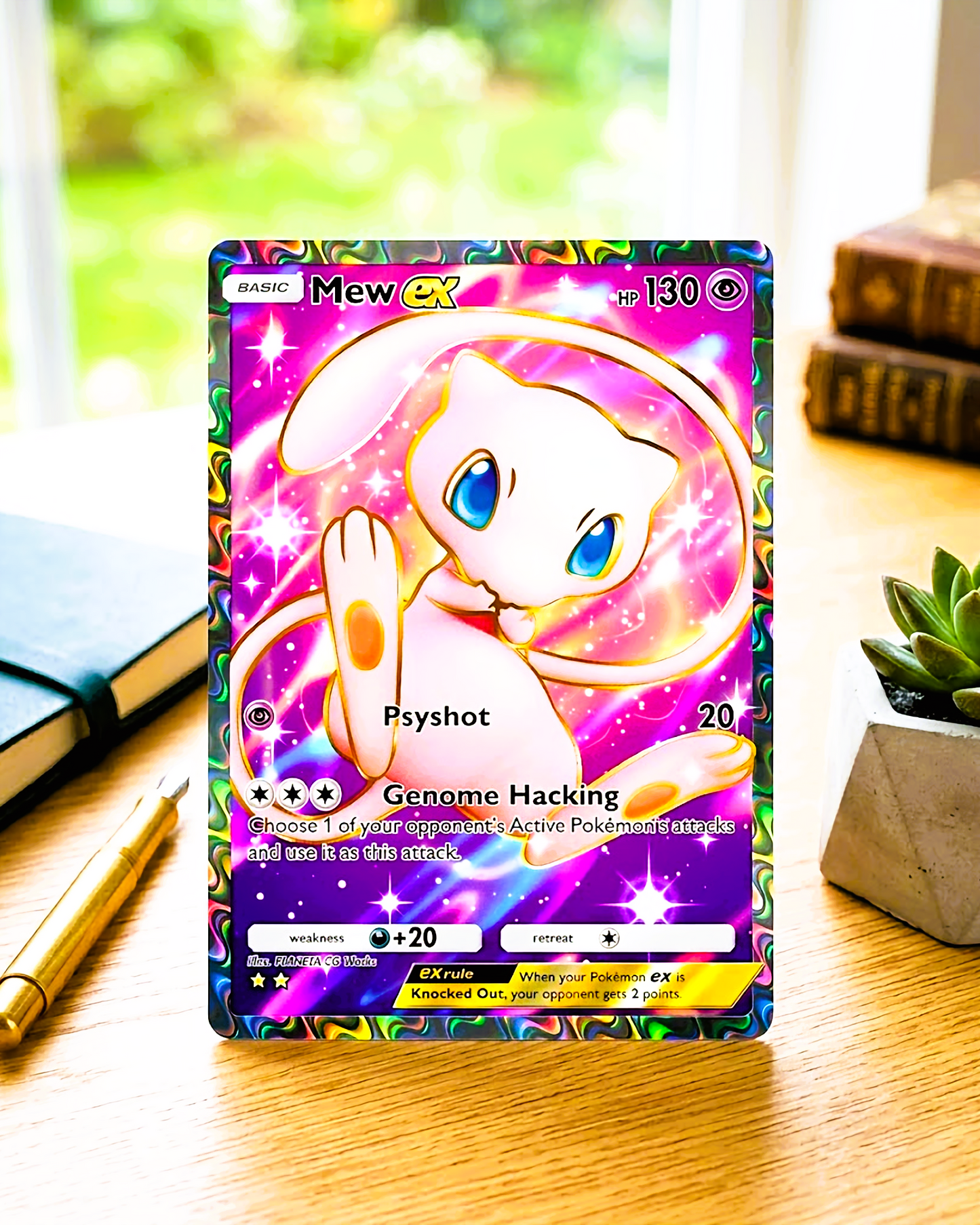 TCG Pocket Physical Custom Card | Mew EX Full Art A1a-077 – Mythical Island