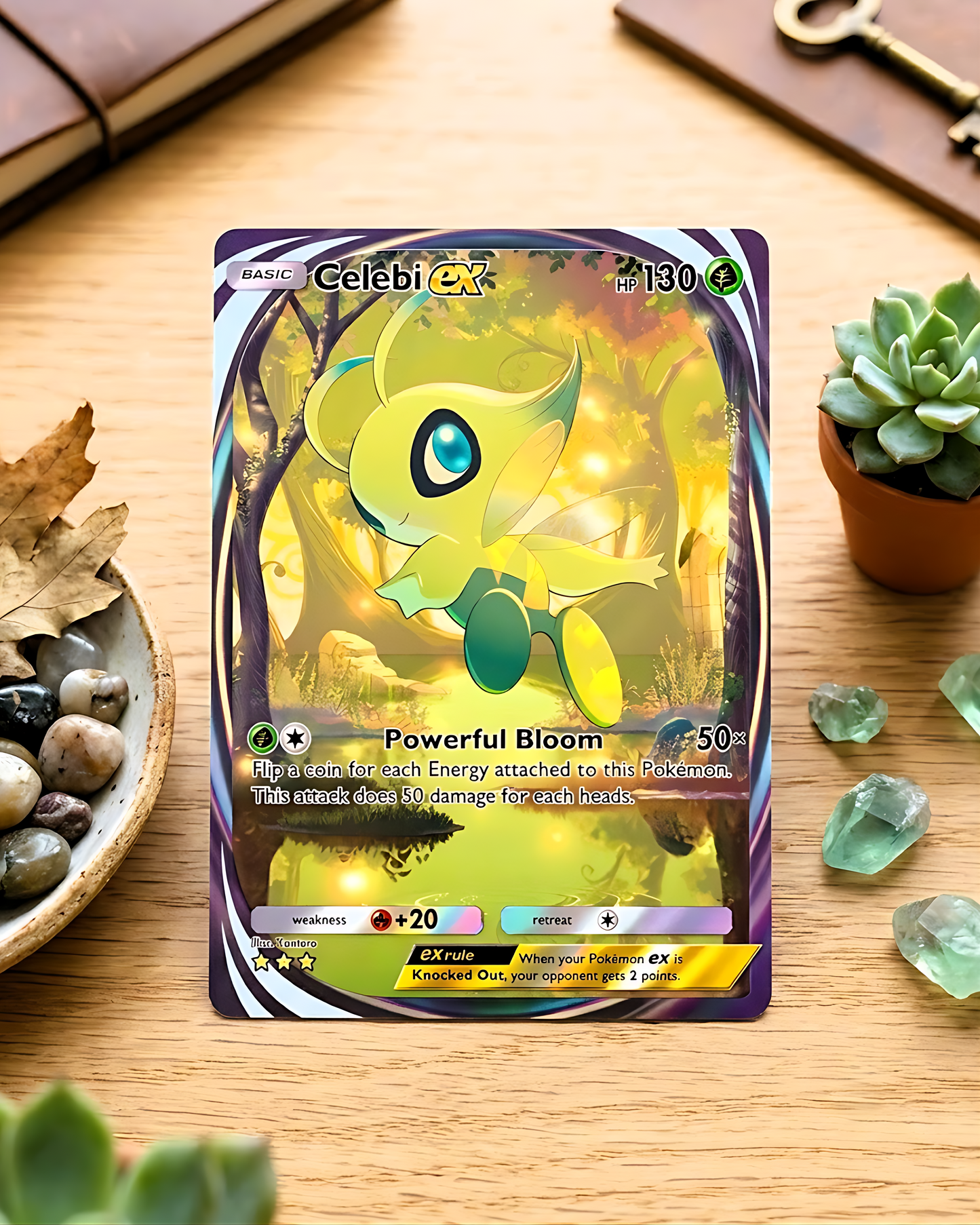 TCG Pocket Physical Custom Card | Celebi EX Immersive A1a-085 – Mythical Island